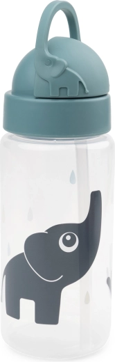 Done by Deer sticlă cu pai Elphee albastră 350 ml
