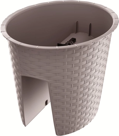 Ghiveci de balustradă Ratolla Oval 29,8 cm mocca