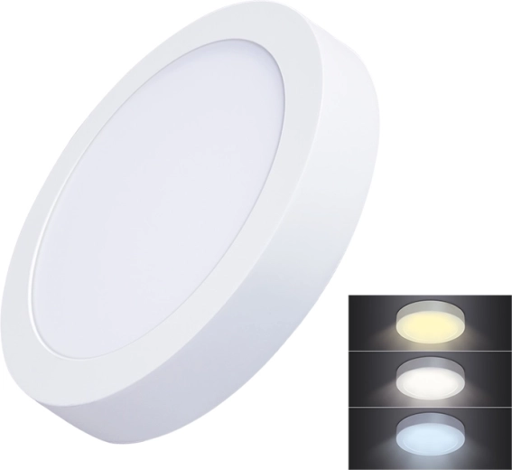 Solight mini panou LED CCT aplicat rotund 18 W