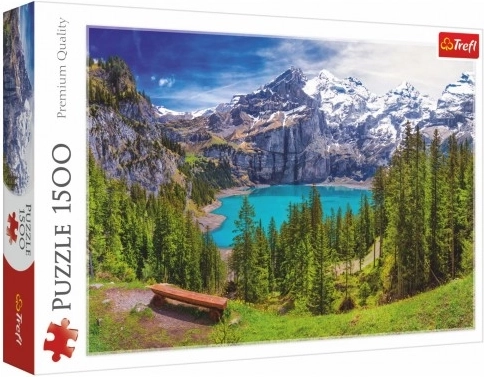 Puzzle Lacul Oeschinen Alpi 1500 piese