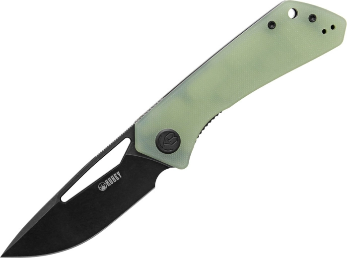 Kubey Thalia Black Jade cuțit de buzunar 8,3 cm, G10 verde deschis cu clemă