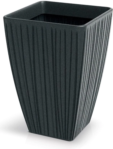 Ghiveci Fero Square High 40 × 40 × 58 cm – gri plumb