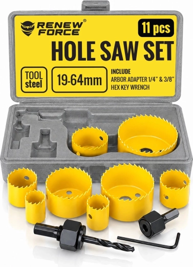 Set de fierăstraie circulare Renew Force pentru lemn moale, 11 piese