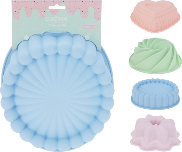 Forme din silicon pentru copt – guguluf, inimă, floare și spirală