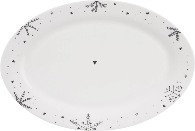 Platou de servire „Fulg de nea” 35 × 23,7 cm