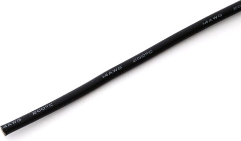Conductor siliconic MSP 2,0 mm² (14 AWG) negru - 1 m
