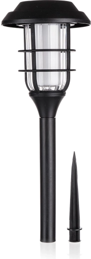 Lampă solară de grădină cu efect de flacără, 12 LED, neagră