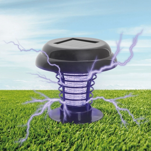 Capcană solară pentru insecte cu țăruș de înfipt, neagră
