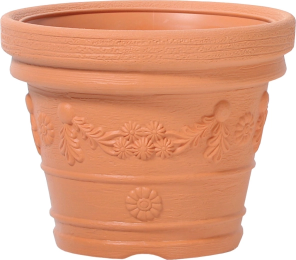 Ghiveci Decora 45 cm din plastic culoare cărămizie