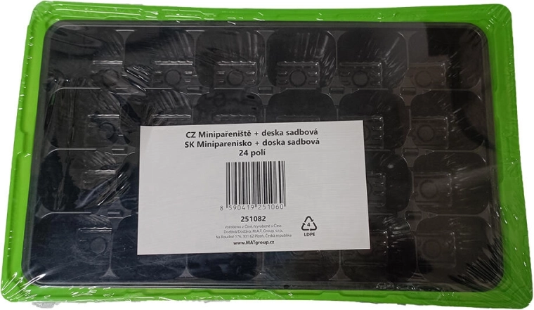 Minisera cu tavă pentru răsaduri cu 24 de celule