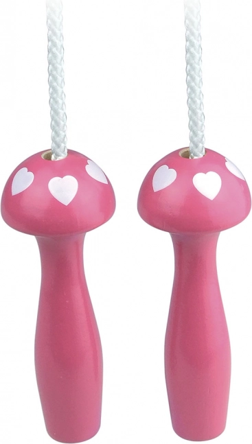 Vilac coardă de sărit fucsia cu inimioare