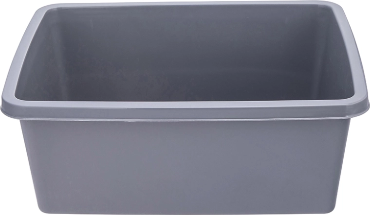 Lighean dreptunghiular din plastic gri 8 l