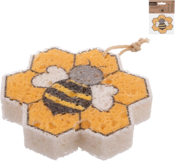 Burete EKO pentru vase din celuloză și bumbac cu motiv de albină