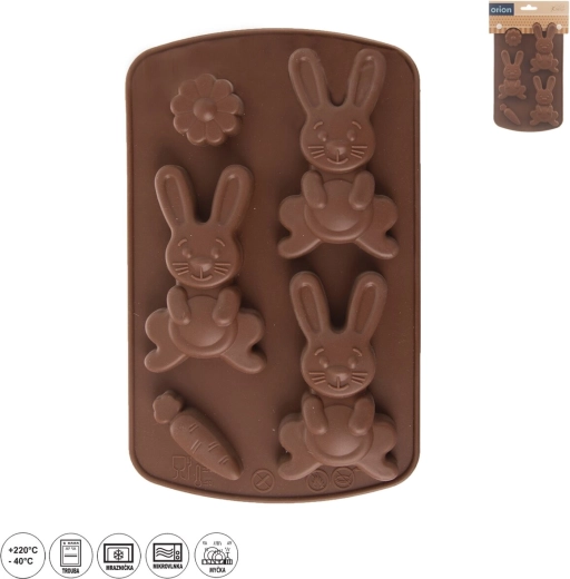 Formă din silicon pentru biscuiți și praline, iepuraș SILLINIE