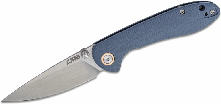 Cuțit de buzunar CJRB Feldspar Small, 7,6 cm, stonewash, gri, G10