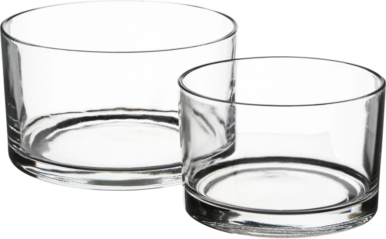 Set de boluri din sticlă pentru salată, 17 și 20 cm