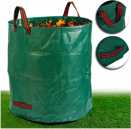 Sac de grădină pentru frunze 272 l verde