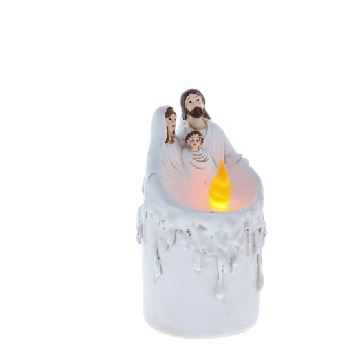 Lumânare LED cu Sfânta Familie 18 cm