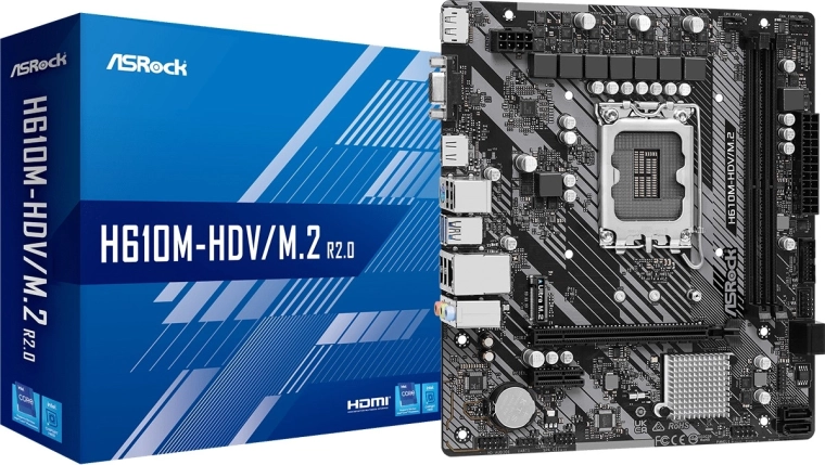 Placă de bază micro-ATX Asrock H610m-hdv/m.2 r2.0