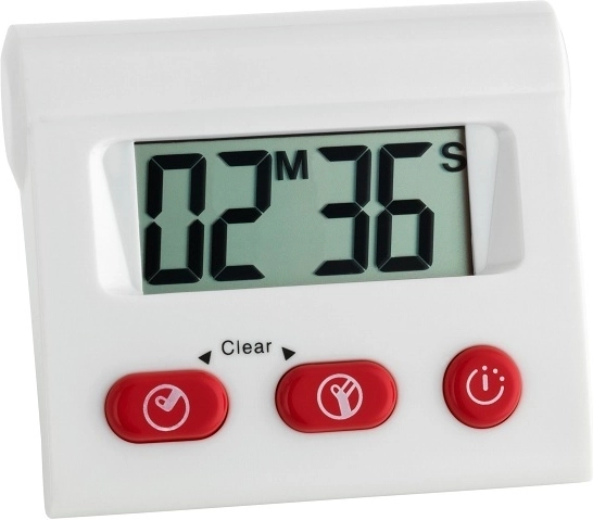 Cronometru digital și stopwatch cu memorie TFA, alb