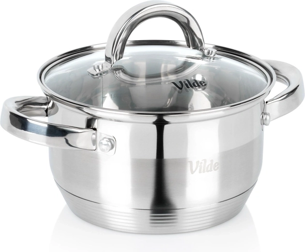 Oală din inox cu capac de sticlă INOXCELLENT 16 cm, 1,75 l