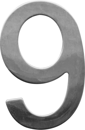 Cifră pentru casă STAR 9 din oțel inoxidabil 75 mm