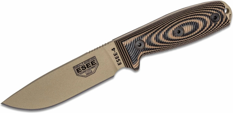 ESEE Model 4 cuțit universal de supraviețuire Desert Tan