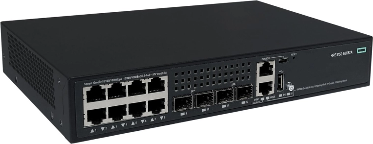 Comutator HPE Networking CW 2150 8× Gigabit PoE+ 2× SFP 2× SFP+ 125 W