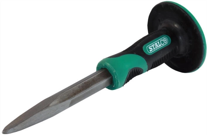 Daltă ascuțită cu vârf și apărătoare PVC 250 mm STALCO
