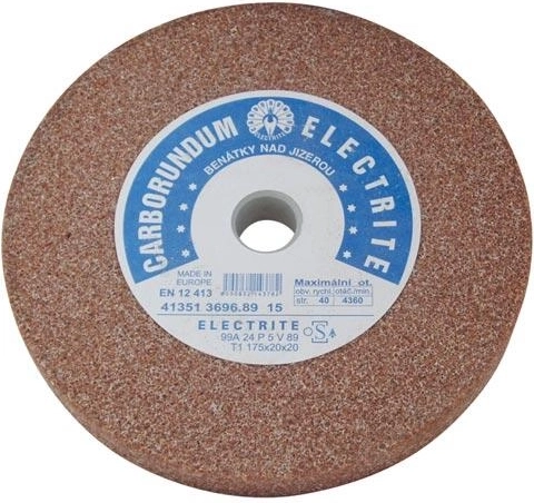 Disc abraziv 175 × 20 × 20 mm, corindon alb A99, granulație 24