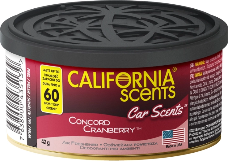 Parfum pentru mașină CALIFORNIA SCENTS Concord Cranberry