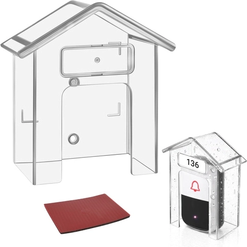 Copertină de protecție pentru sonerie RUHHY – transparentă, impermeabilă