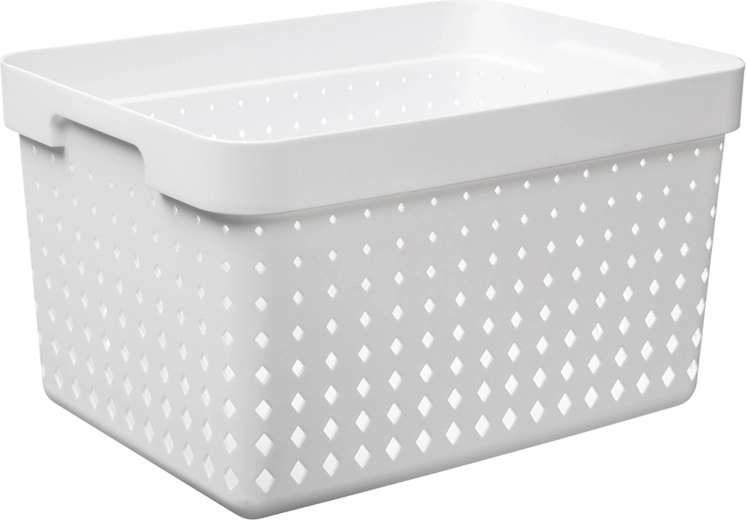 Coș organizatoric Seoul mare, alb, 35,7 × 23,8 × 20,9 cm
