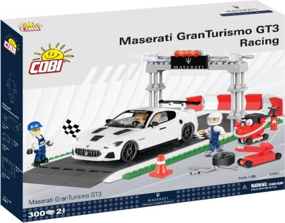 Set de construcție maserati gran turismo gt3 racing – grilă de start și paddock de la cobi (1:35)
