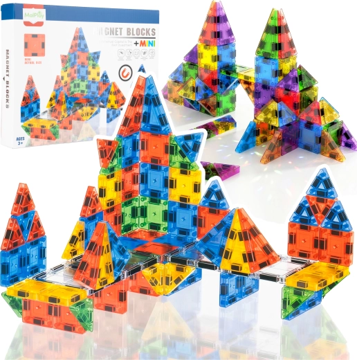 Set de construcție magnetică 76 de piese pentru copii