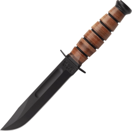 KA-BAR Short USMC cuțit tactic de supraviețuire cu toc din piele 13,3 cm, negru