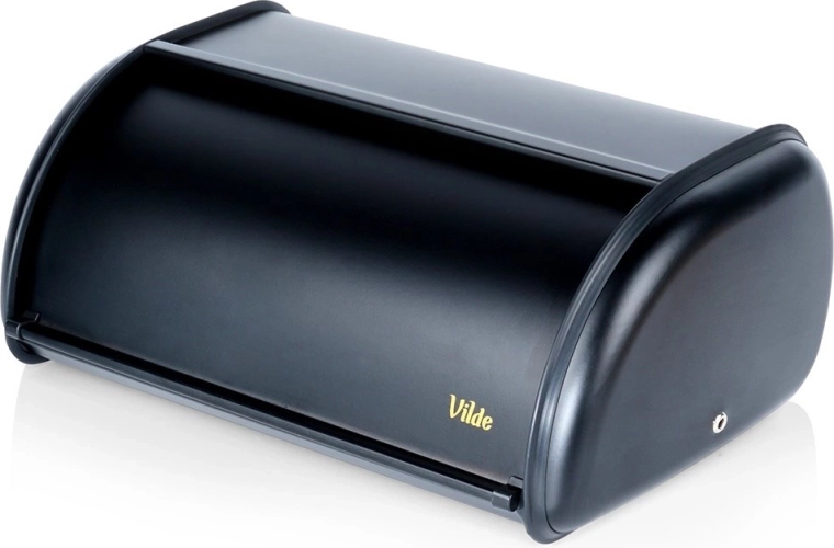 Cutie de pâine din oțel, neagră, 36 × 23 × 14,5 cm, Vilde
