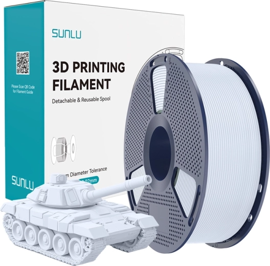 Filament Sunlu PLA+ high-speed alb 1,75 mm