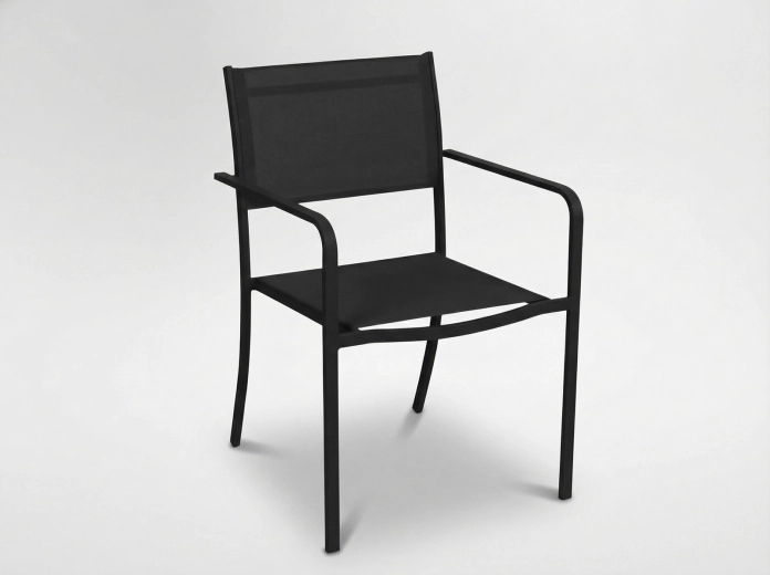 Scaun de grădină negru 54 × 55 × 86 cm