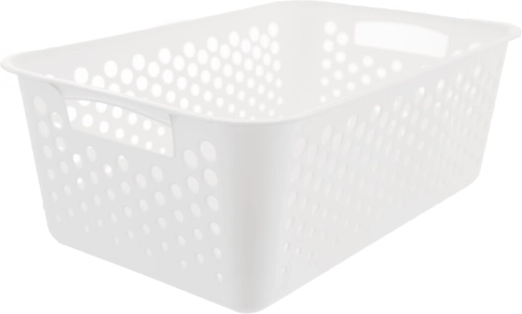 Coș Art din plastic UH alb 30 × 20 × 11 cm