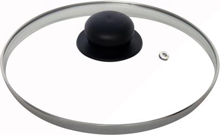 Capac din sticlă 24 cm cu margine din inox