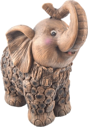 Decorațiune ceramică elefant RONA cu aspect de lemn 42 cm