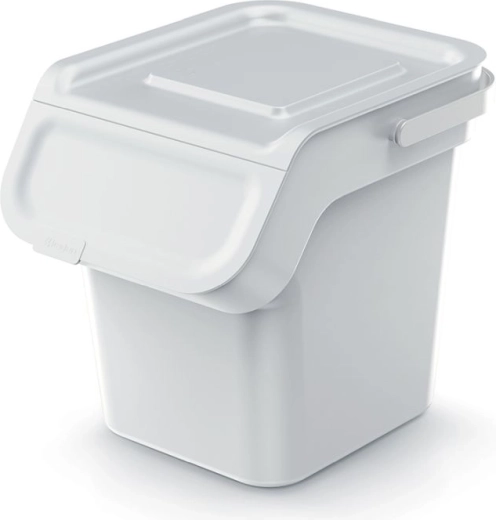 Coș de gunoi cu filtrul de cărbune activ 20 l, stivuibil, gri cenușiu