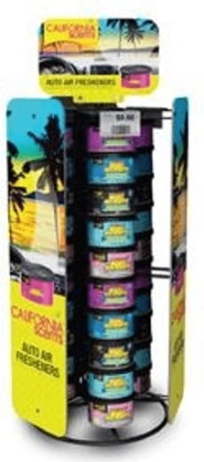 Suport rotativ triunghiular pentru odorizante auto California Scents