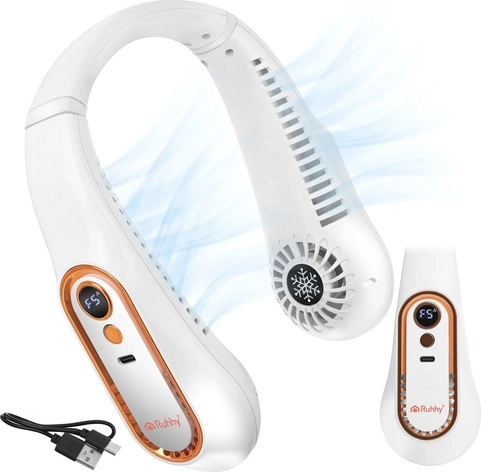 Ventilator de gât RUHHY fără lame cu afișaj LED și USB‑C