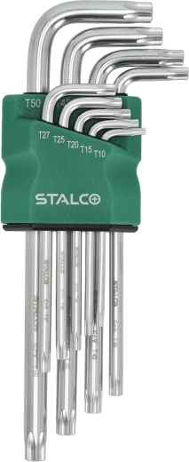 Stalco set de chei Torx lungi T10–T50, 9 buc., CrV