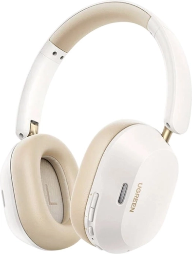 Căști wireless Ugreen HiTune Max 5C cu ANC hibrid și Bluetooth 5.4, albe