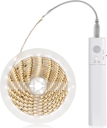Solight bandă luminoasă LED cu senzor de mișcare și de lumină, 1 m, pe baterii