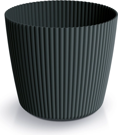 Ghiveci Milly Round 29,2 cm antracit – înveliș modern din plastic pentru plante