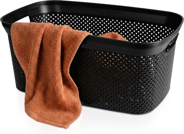 Bathroom Solutions coș de rufe din plastic negru 35 l